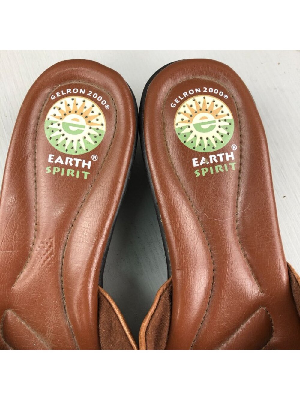Earth Spirit Women's Size 11 Searcy Brown Leather Open Toe Slip On Sandals - Picture 8 of 12